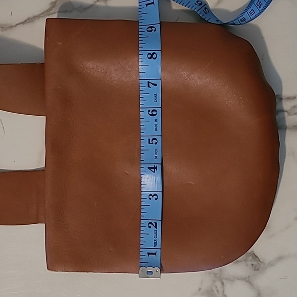 British Tan Gloved Leather Handmade Crossbody Hobo Boho Flap Bag Purse Hippie - Picture 9 of 11
